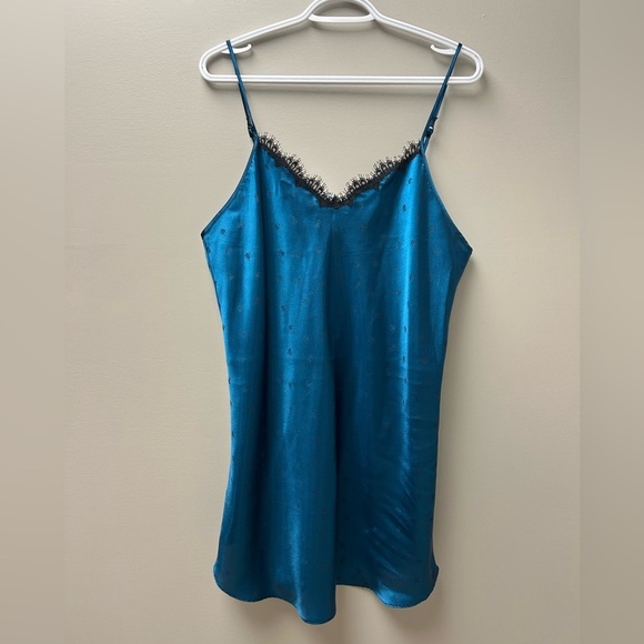 FM Lingerie Vintage Silk and Lace Slip Night Gown - Picture 1 of 4